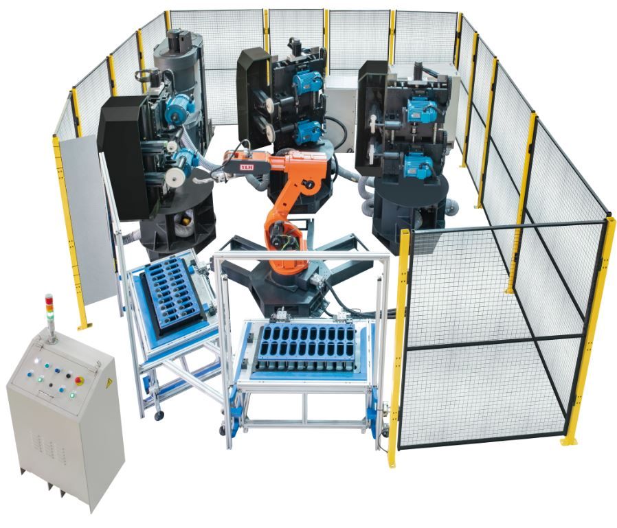 6 Axes Articulated Robot Polishing work cell CNC, NC & Conventional